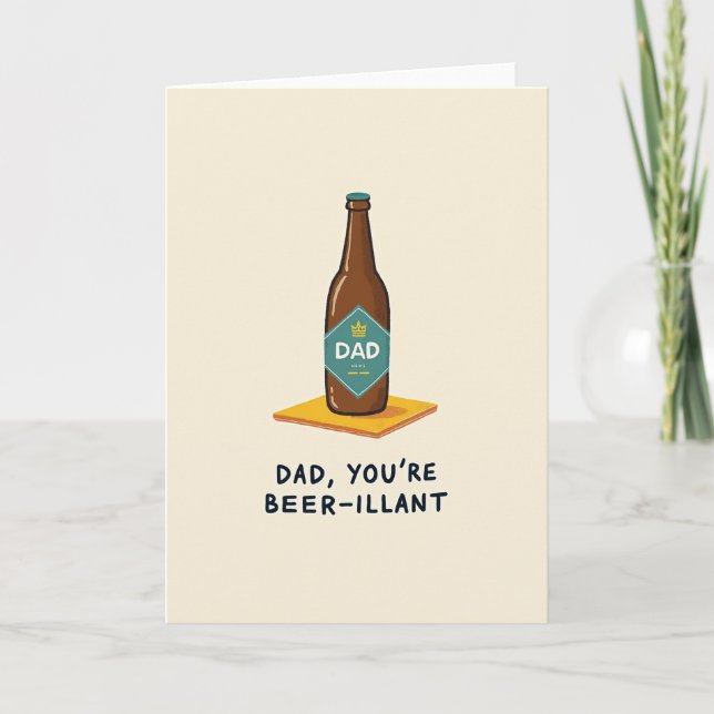 Tarjeta del Día del Padre de Amber Beverage (Anverso)