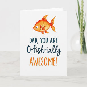 Tarjeta del Día del Padre de Amber Fish