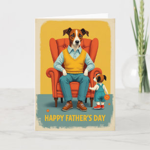 Tarjeta del Día del Padre de Amor de Cachorro Amab