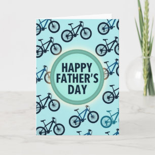 Tarjeta del Día del Padre de Arte en Bicicleta