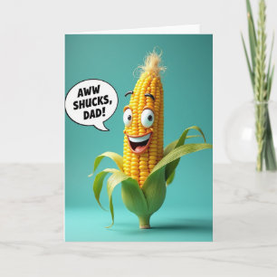 Tarjeta del Día del Padre de Arte Pop de Maíz Frit