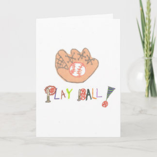 Tarjeta del Día del Padre de béisbol Juega pelota