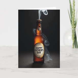 Tarjeta del Día del Padre de Botella Brillante