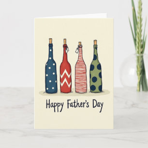 Tarjeta del Día del Padre de Botella de Aceituna