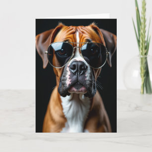 Tarjeta del Día del Padre de Cachorro con Gafas