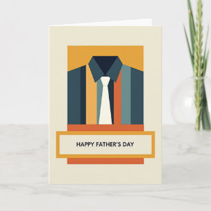 Tarjeta del Día del Padre de Camisa a Rayas
