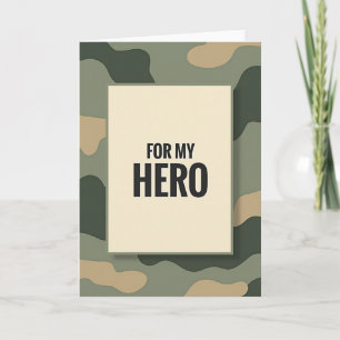 Tarjeta del Día del Padre de Camuflaje