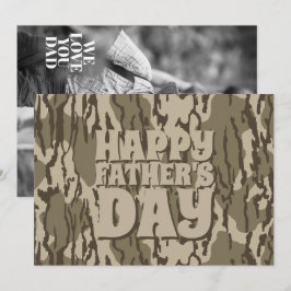 Tarjeta del Día del Padre de camuflaje Bottom Land