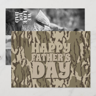 Tarjeta del Día del Padre de camuflaje Bottom Land