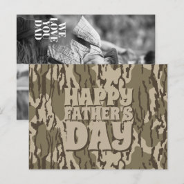 Tarjeta del Día del Padre de camuflaje Bottom Land