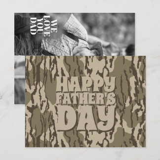 Tarjeta del Día del Padre de camuflaje Bottom Land