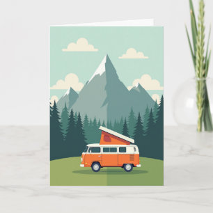Tarjeta del Día del Padre de Caravana Retro