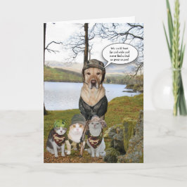 Tarjeta del Día del Padre de Caza Graciosa/Laborat