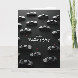 Tarjeta del Día del Padre de Coches Elegantes