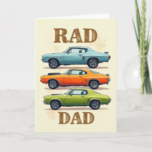 Tarjeta del Día del Padre de Coches Geniales