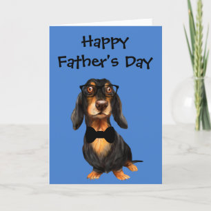 Tarjeta del Día del Padre de Dachshund