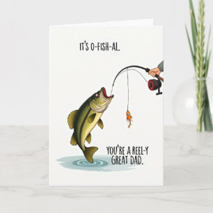 Tarjeta del Día del Padre de Diversión en el Océan