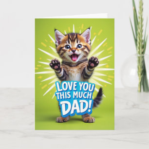 Tarjeta del Día del Padre de Gatito Atigrado
