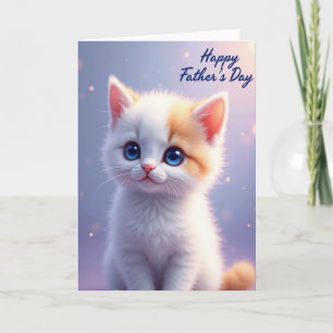 Tarjeta del Día del Padre de Gatito Zafiro