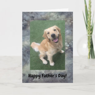 Tarjeta del día del padre de Golden Retriever