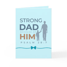 Tarjeta del Día del Padre de hija Salmo 28:7