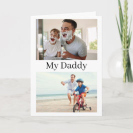 Tarjeta del Día del Padre de hijo admirador