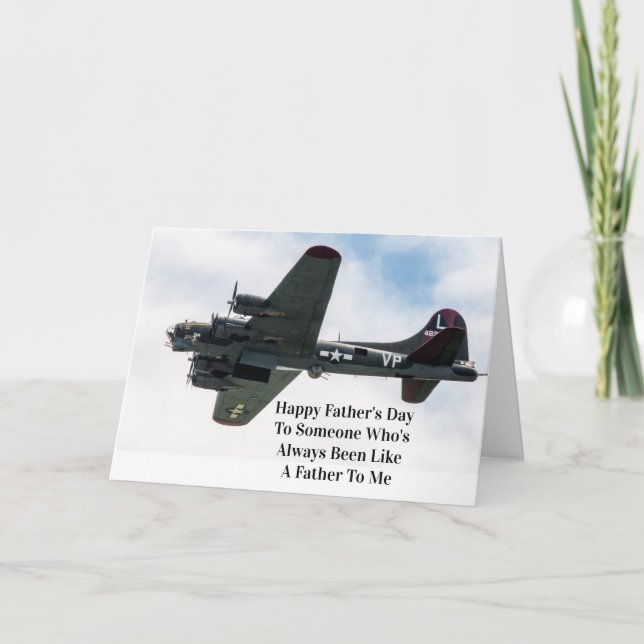 Tarjeta del Día del Padre de la Aeronave Mundial d (Anverso)