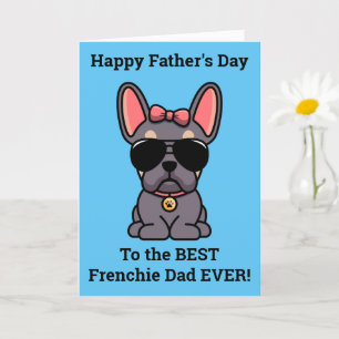 Tarjeta del Día del Padre de la Bulldog francesa L