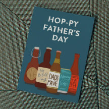 Tarjeta del día del padre de la cerveza Hoppy