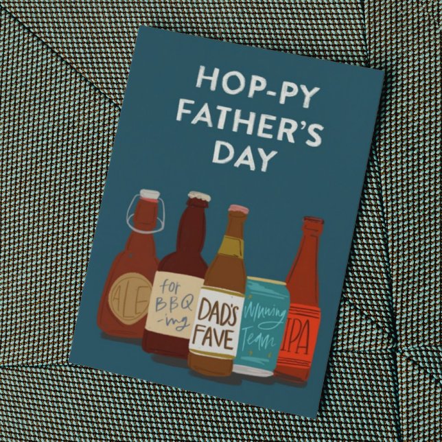 Tarjeta del día del padre de la cerveza Hoppy (Subido por el creador)