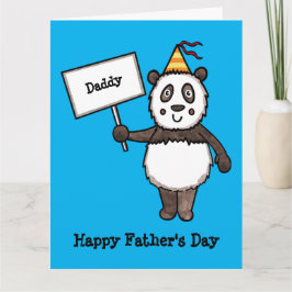 Tarjeta del Día del Padre de la Fiesta de Panda Pe