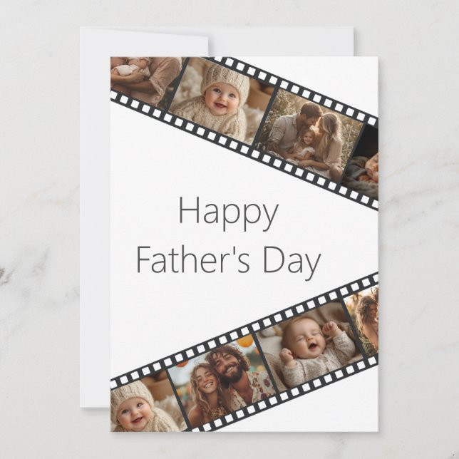 Tarjeta del día del padre de la foto de la tira de (Anverso)