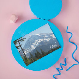 Tarjeta del día del padre de la foto de Mount Rain