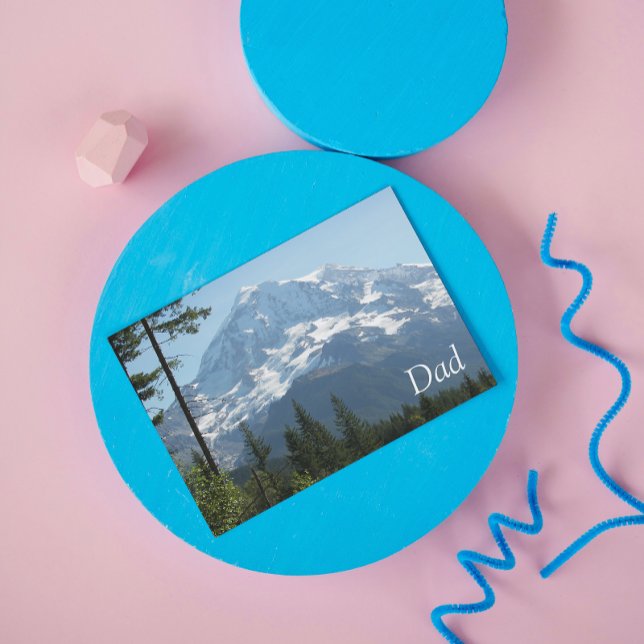 Tarjeta del día del padre de la foto de Mount Rain (In Situ)