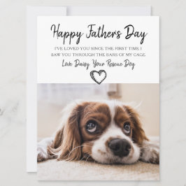Tarjeta del día del padre de la foto del perro per