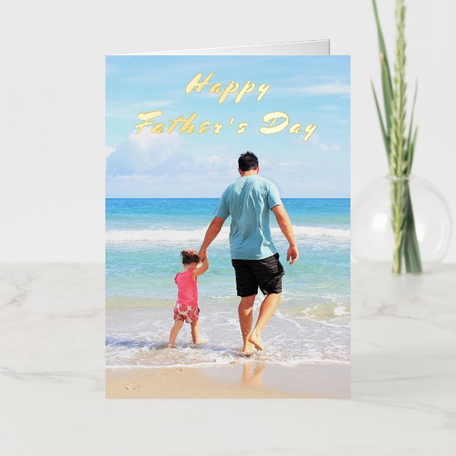 Tarjeta del día del padre de la foto del personali (Anverso)