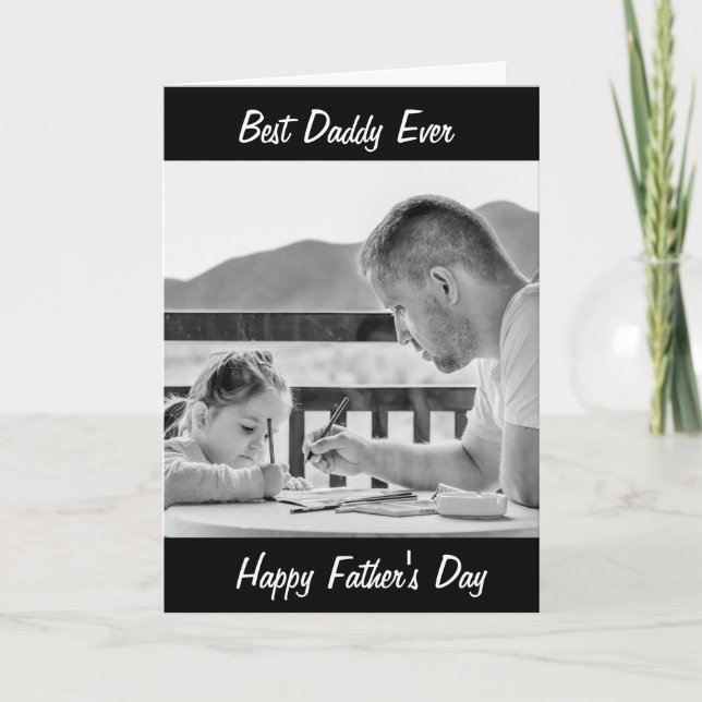 Tarjeta del día del padre de la foto personalizada (Anverso)