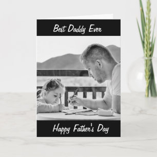 Tarjeta del día del padre de la foto personalizada