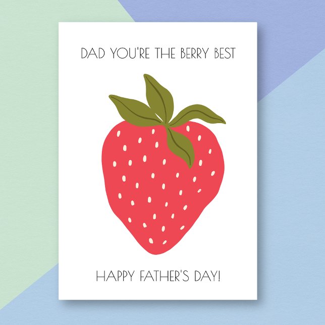 Tarjeta del Día del Padre de la Fresa Mejor Papá G (Subido por el creador)