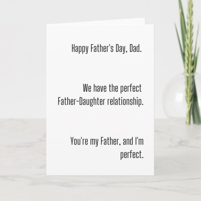 Tarjeta del día del padre de la hija (Anverso)