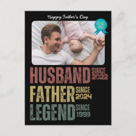 Tarjeta del día del padre de la leyenda del marido