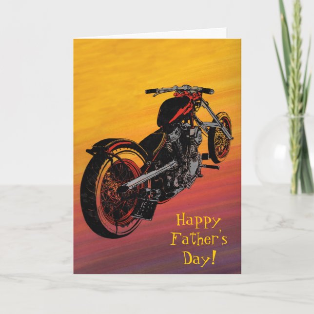 tarjeta del día del padre de la moto (Anverso)