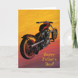tarjeta del día del padre de la moto