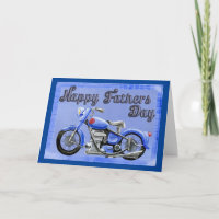 Tarjeta del día del padre de la motocicleta de épo
