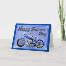 Tarjeta del día del padre de la motocicleta de épo