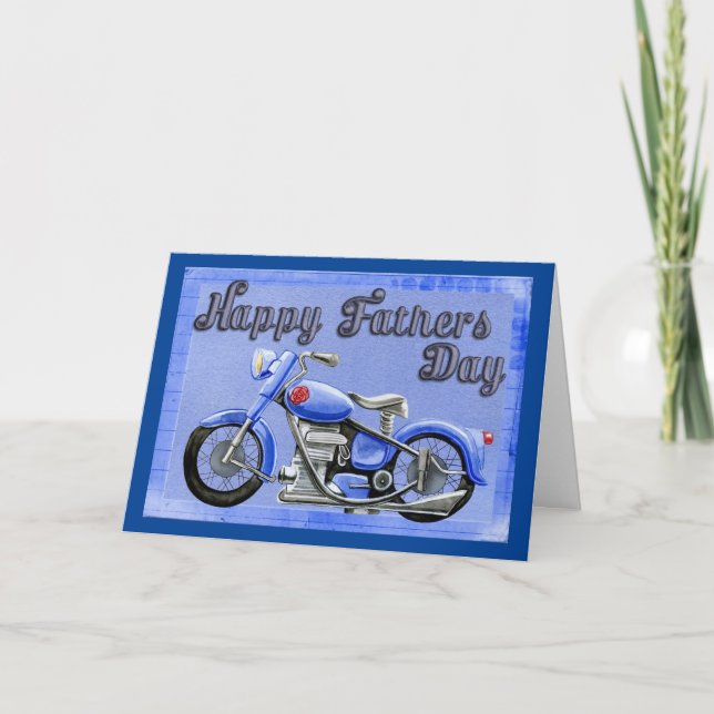 Tarjeta del día del padre de la motocicleta de épo (Anverso)