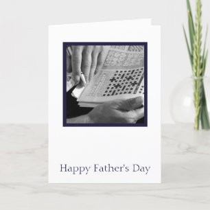 Tarjeta del día del padre de la palabra cruzada