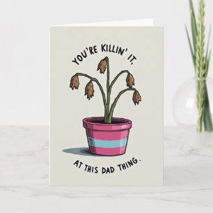 Tarjeta del Día del Padre de la Planta Marchita