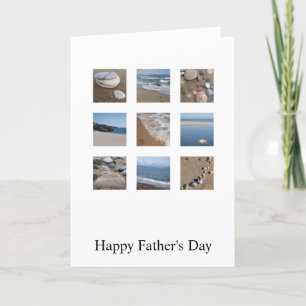 Tarjeta del día del padre de la playa