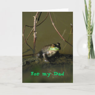 Tarjeta del Día del Padre de la Rana Divertida
